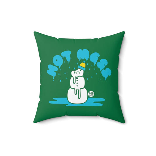 Hot Mess Snowman Pillow