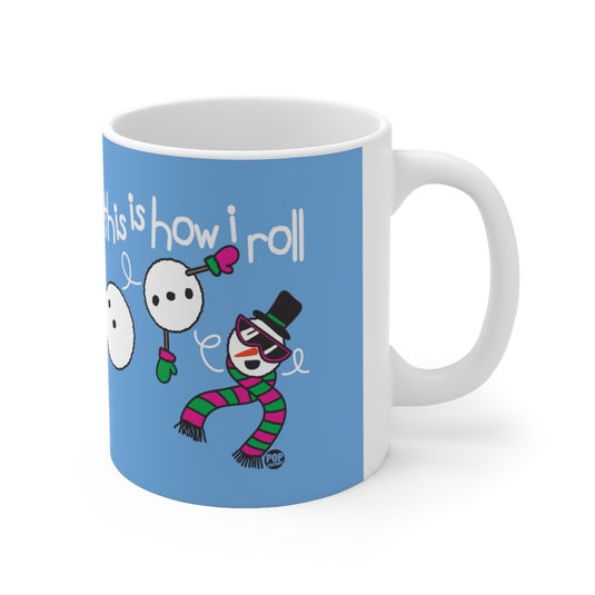 How I Roll Snowman Mug