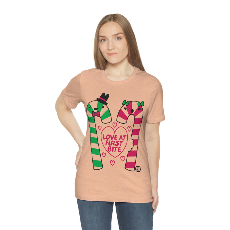Load image into Gallery viewer, Love First Bite Candy Cane Unisex Tee
