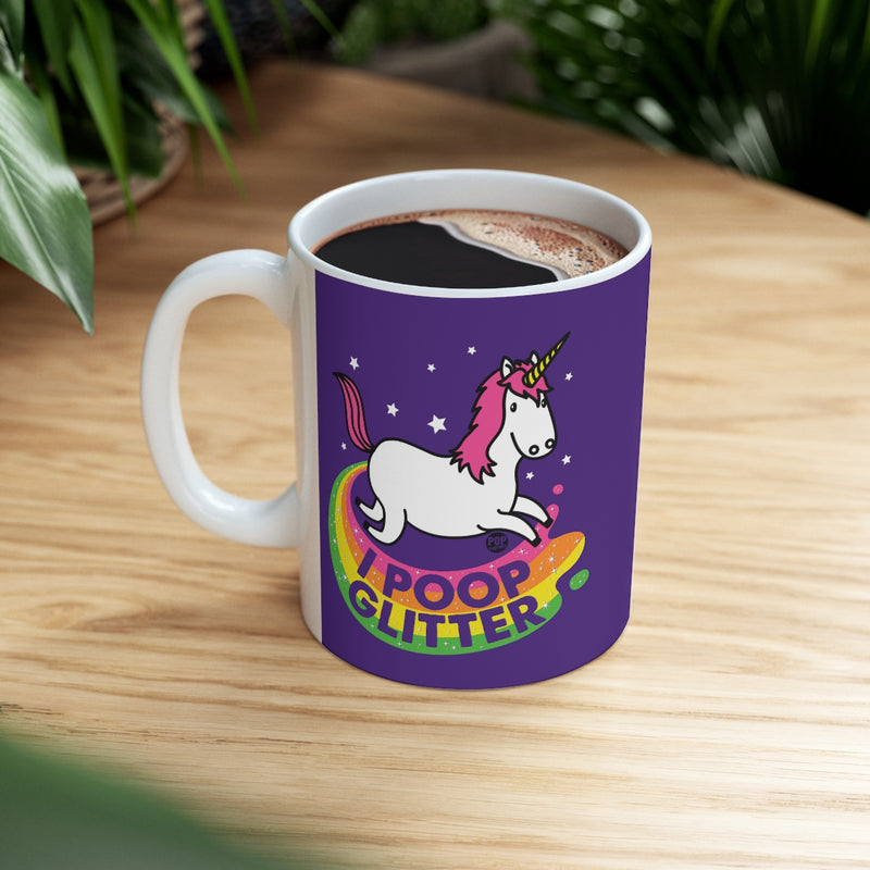 Load image into Gallery viewer, I Poop Glitter Unicorn Mug

