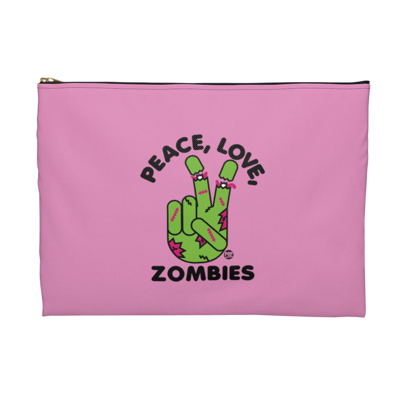 Load image into Gallery viewer, Peace Love Zombies Zip Pouch
