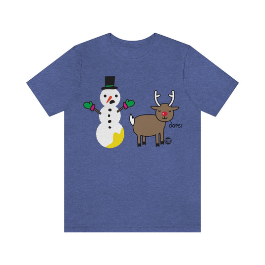 Reindeer Pee Snowman Unisex Tee