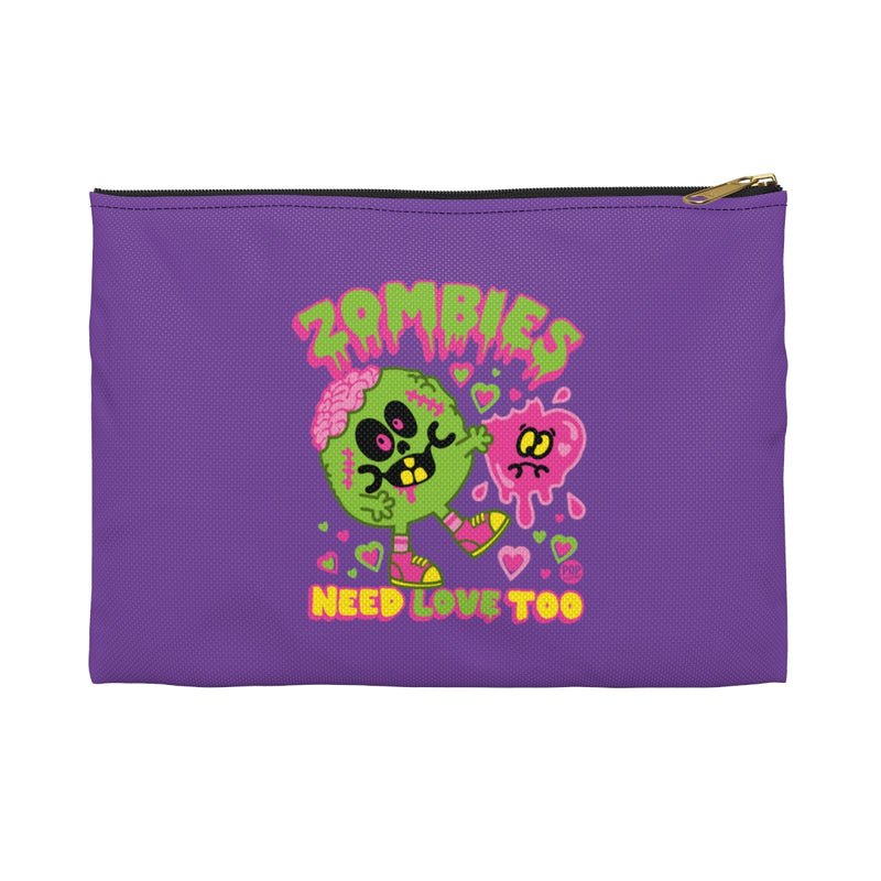 Load image into Gallery viewer, Zombies Need Love Too Zip Pouch
