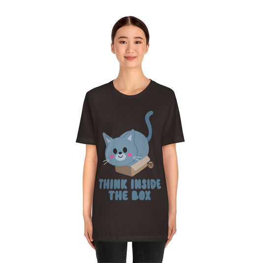 Think Inside The Box Cat Unisex Tee