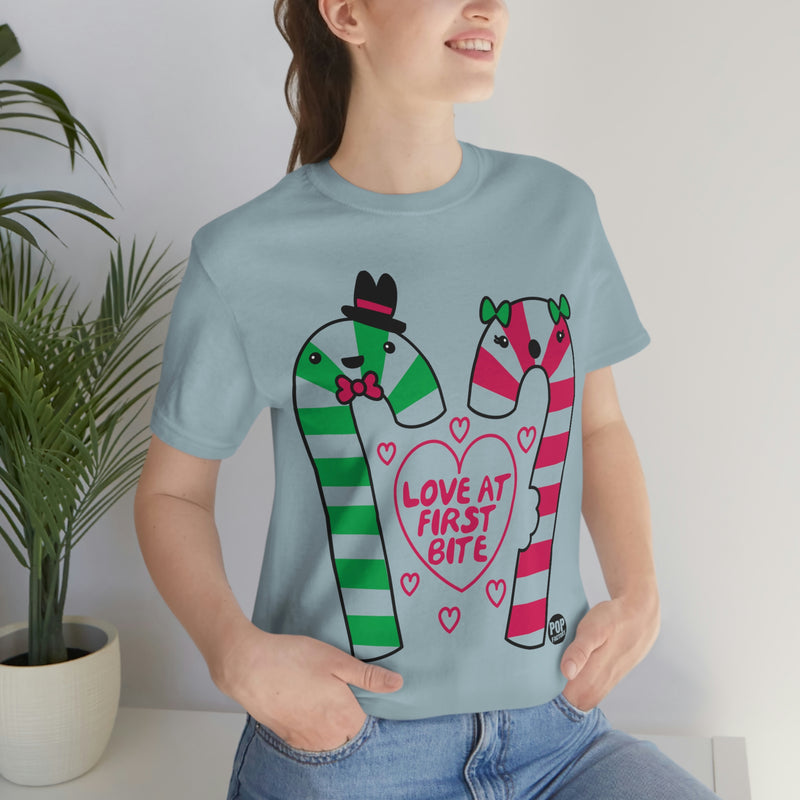 Load image into Gallery viewer, Love First Bite Candy Cane Unisex Tee
