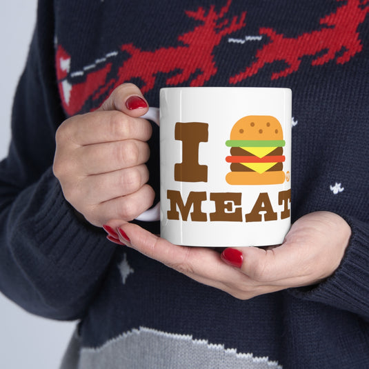 I Love Meat Burger Mug