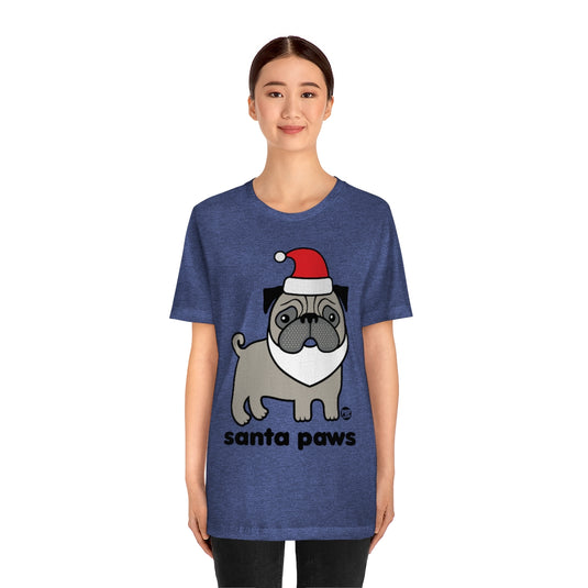 Santa Paws Pug Unisex Tee