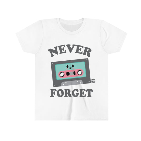 Never Forget Cassette Tape Youth Short Sleeve Tee