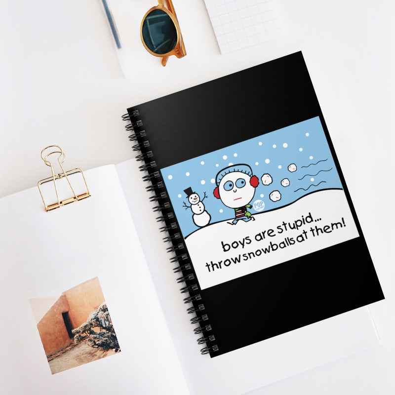 Load image into Gallery viewer, Boys Are Stupid Snowballs Notebook

