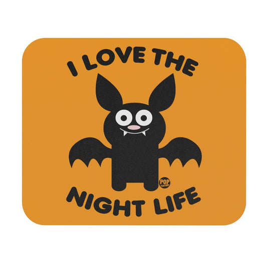 I Love Night Life Bat Mouse Pad