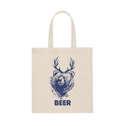 Beer Bear Face Tote