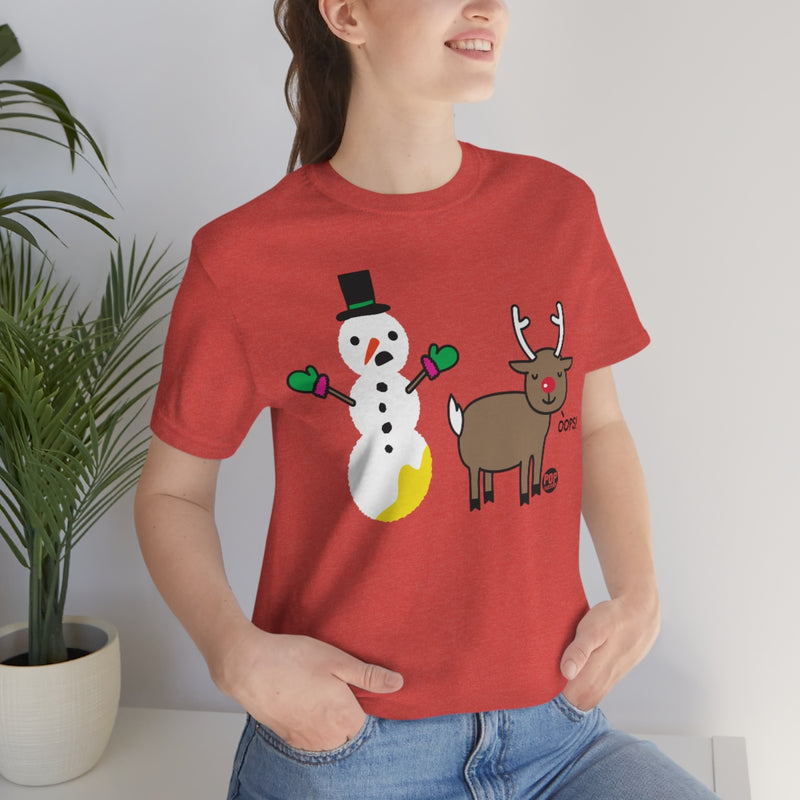 Load image into Gallery viewer, Reindeer Pee Snowman Unisex Tee
