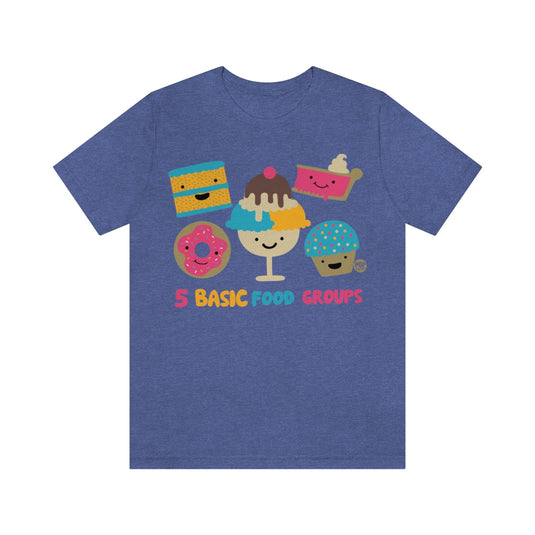 5 Basic Food Groups Unisex Tee