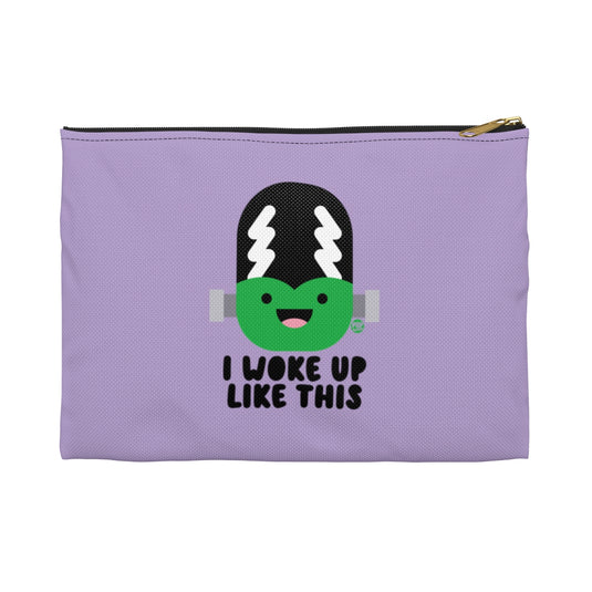 I Woke Up Like This Bride Frankenstein Zip Pouch