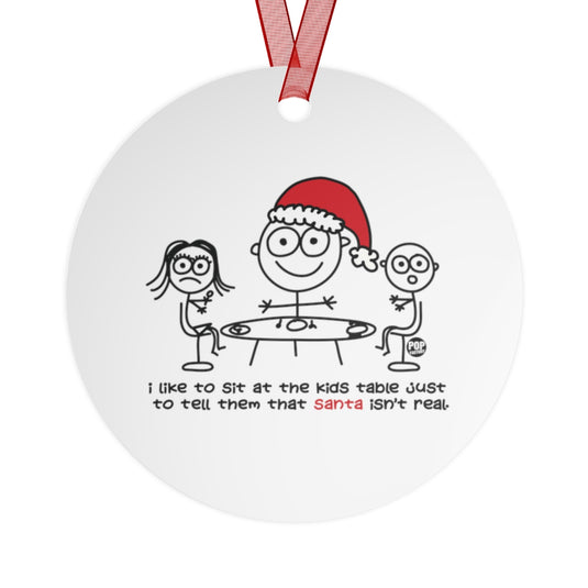 Sit At Kids Table Santa Ornament