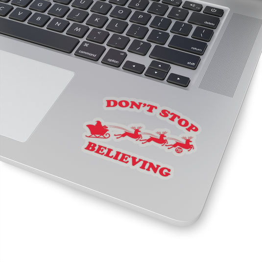 Don't Stop Believing Santa Sticker