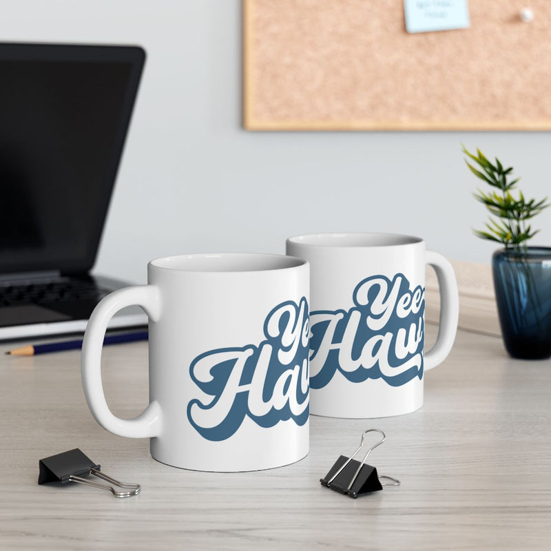 Load image into Gallery viewer, Yee Haw Printed White Mug for Your Morning Coffee
