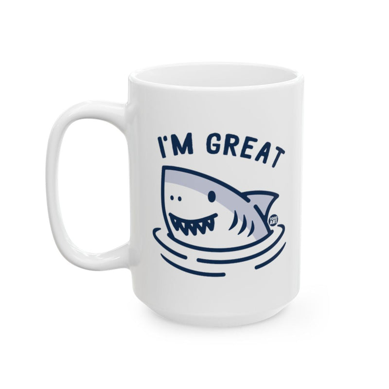 Load image into Gallery viewer, I'm Great Cute Shark Graphic Coffee Mug
