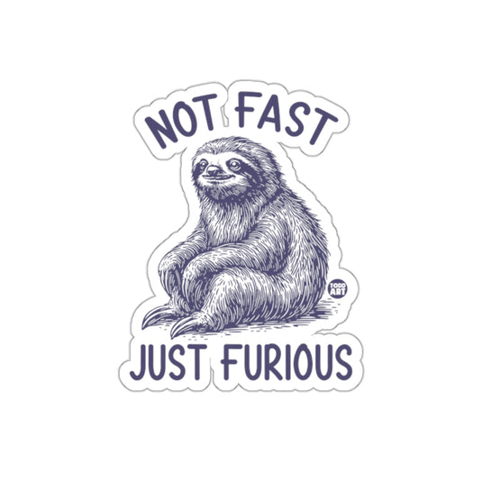 Not Fast Just Furious Sloth Illustration Funny sticker