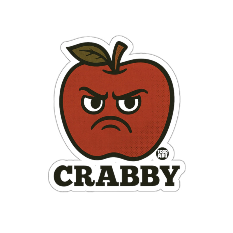 Load image into Gallery viewer, Crabby Angry Apple Character Sticker Decal
