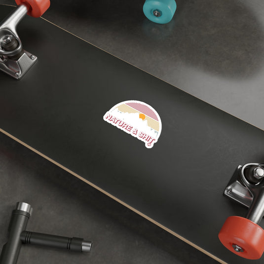 Nature And Shit Landscape Mountains Funny Quote sticker