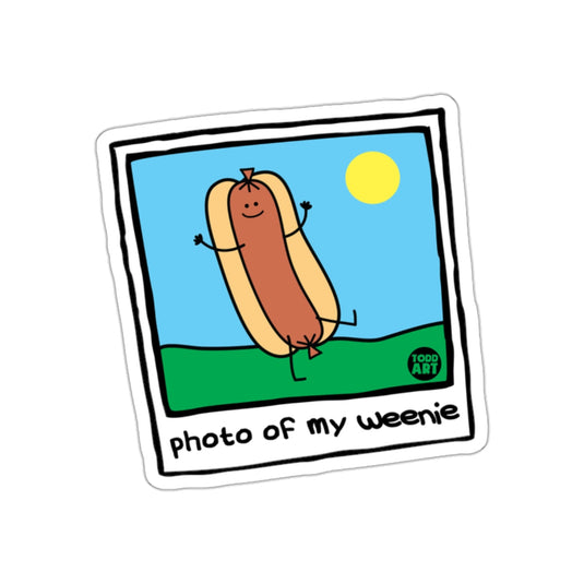 Photo of My Weenie by Todd Art Funny Polaroid sticker