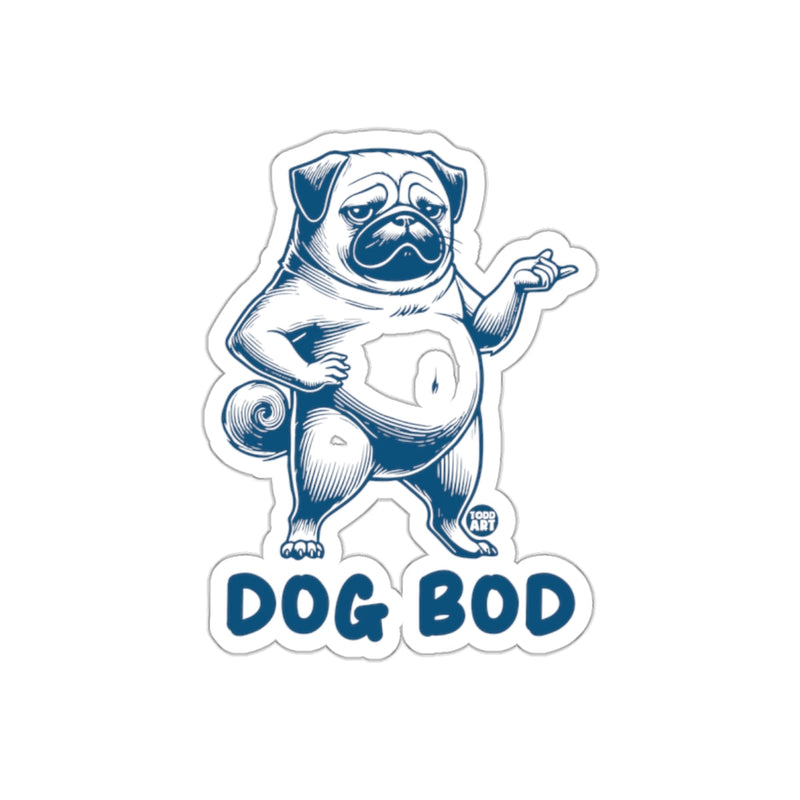 Load image into Gallery viewer, Funny Dog Bod Pug Humorous Illustration Sticker
