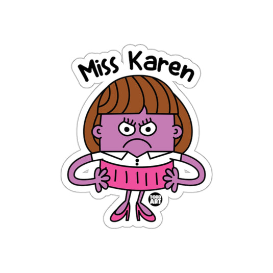 Miss Karen Todd Art Sticker Perfect for Laptops