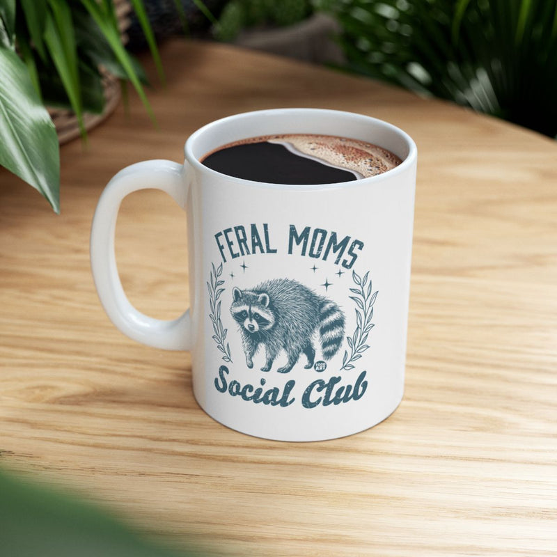 Load image into Gallery viewer, Feral Moms Social Club Racoon Print Coffee Mug
