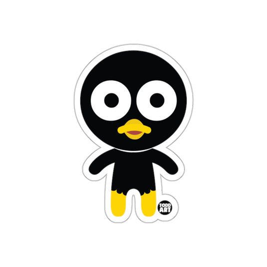 Cute Black and Yellow Cartoon Todd Art Figure Sticker