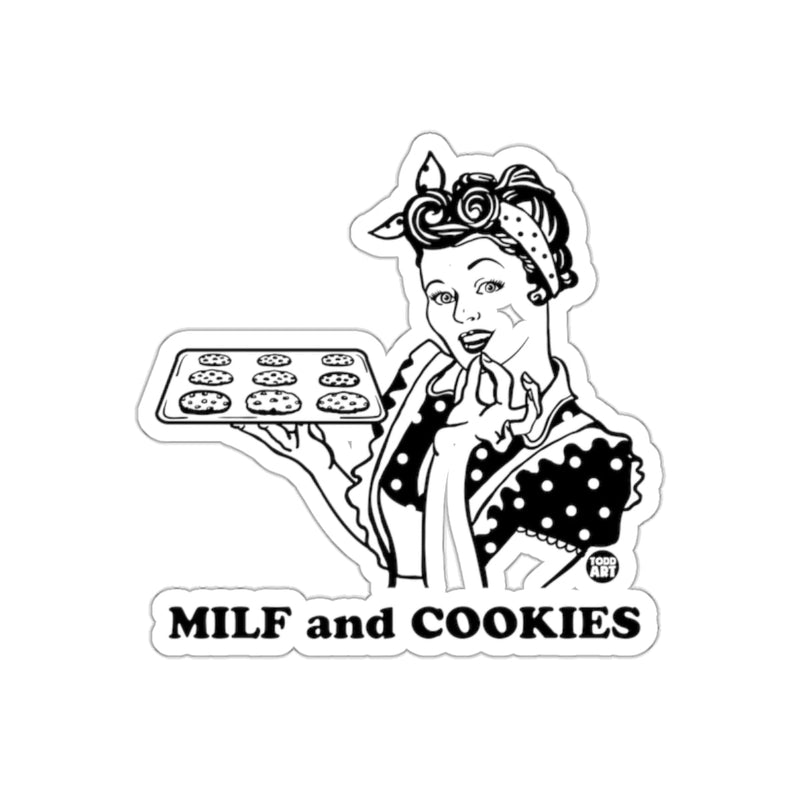 Load image into Gallery viewer, MILF and Cookies Todd Art Retro Style Woman sticker
