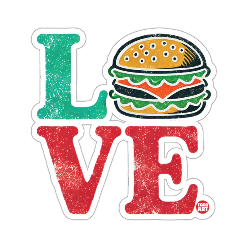 Load image into Gallery viewer, Love Burger Distressed Design Fast Food 

