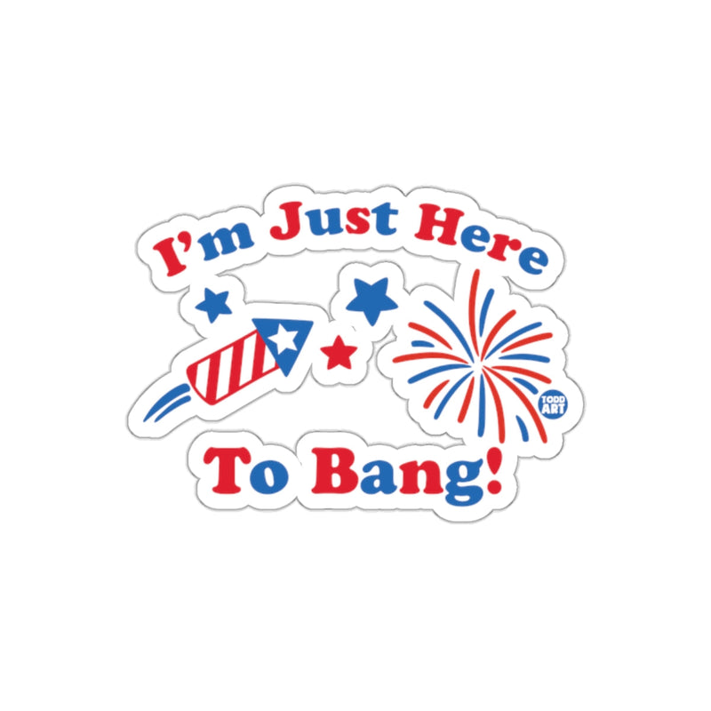 Load image into Gallery viewer, I'm Just Here To Bang patriotic sticker product
