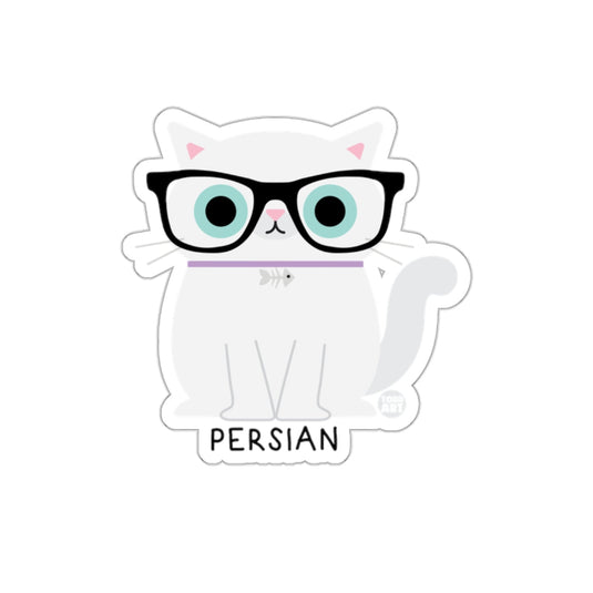 Cute Persian Cat With Glasses Sticker Decorative