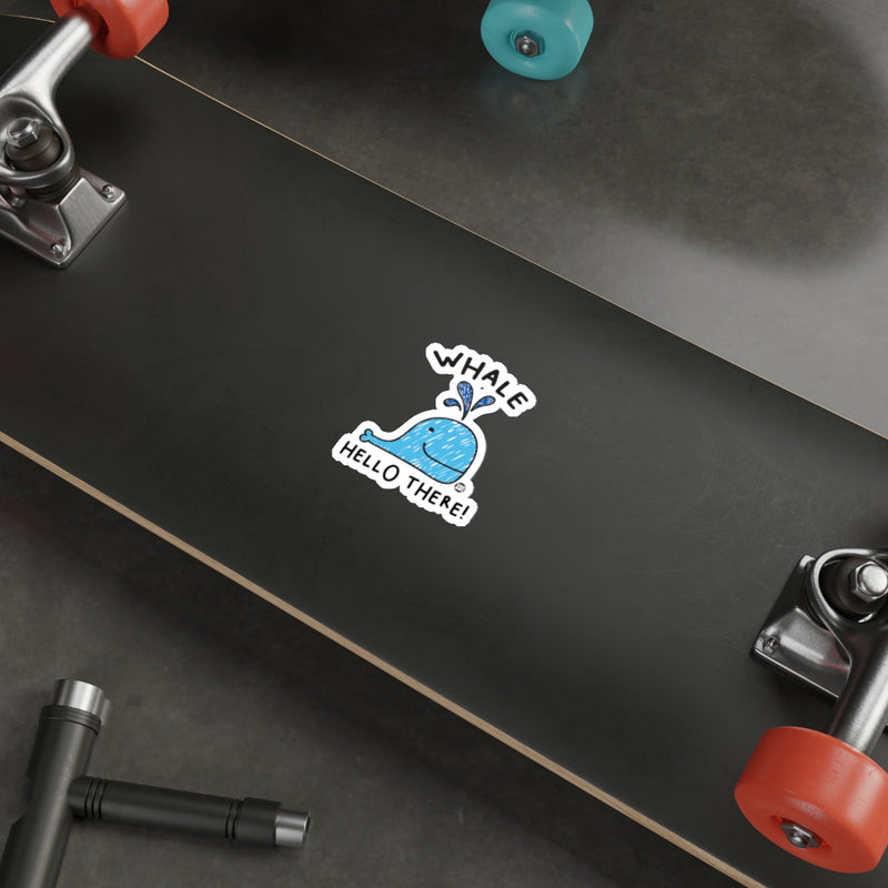 Load image into Gallery viewer, Whale Hello There! Skateboard Sticker for Laptops or Notebooks
