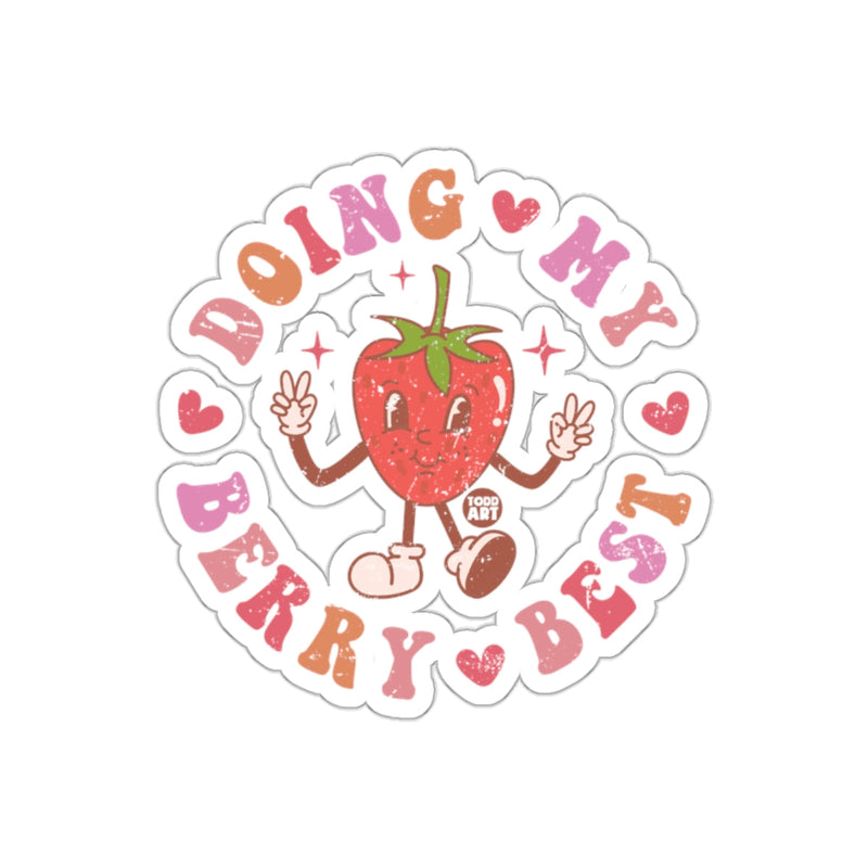 Load image into Gallery viewer, Doing My Berry Best Strawberry Sticker
