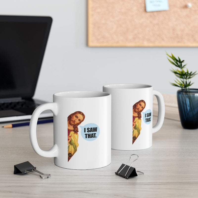 Load image into Gallery viewer, I Saw That Funny Jesus Coffee Mug for Humor Lovers
