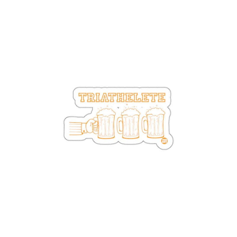 Load image into Gallery viewer, Triathlete Three Beer Mugs Funny Sticker
