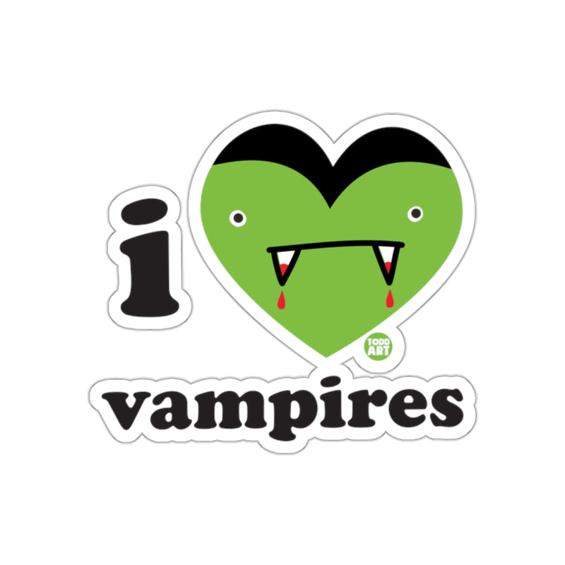 Load image into Gallery viewer, I Love Vampires Cute Heart Design Sticker
