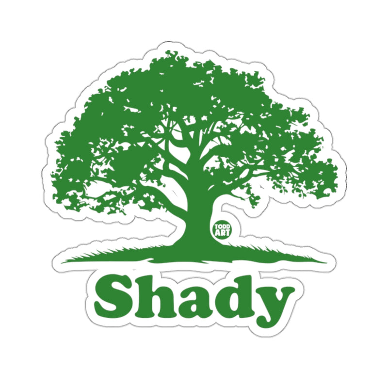 Load image into Gallery viewer, Shady Tree with Todd Art Logo and Text Design sticker
