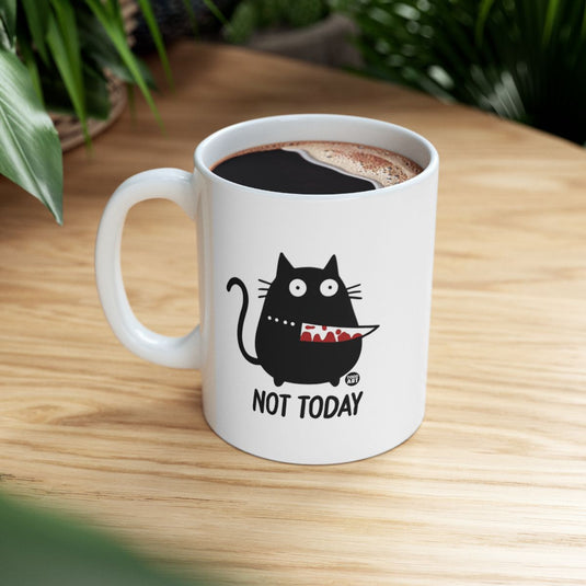 Funny Black Cat Not Today Coffee Mug Product