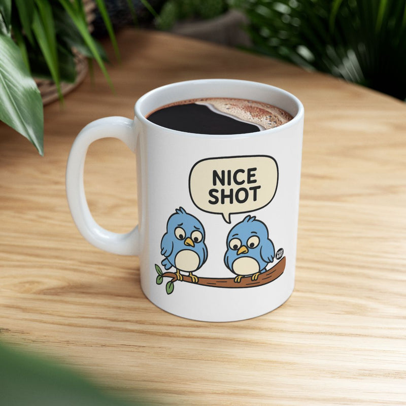 Load image into Gallery viewer, Nice Shot Cartoon Blue Birds White Ceramic Coffee Mug
