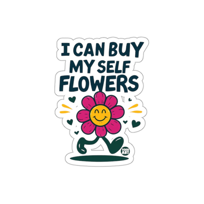Load image into Gallery viewer, I Can Buy Myself Flowers Walking Flower Power sticker
