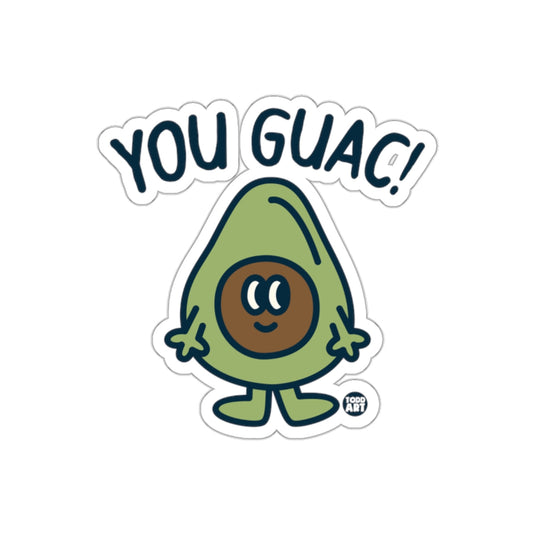 You Guac Cute Cartoon Avocado Character Sticker
