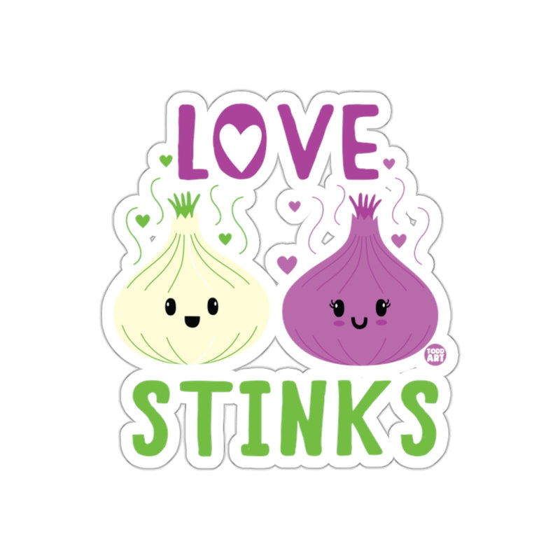 Load image into Gallery viewer, Love Stinks Cute Onion Design Sticker for Product
