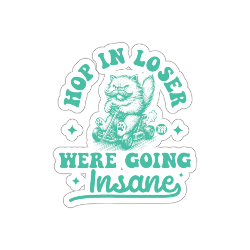 Load image into Gallery viewer, Hop in Loser We're Going Insane Sticker
