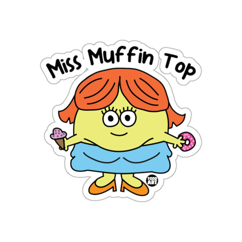 Load image into Gallery viewer, Miss Muffin Top Character Illustration Sticker
