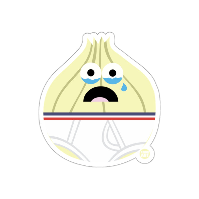 Load image into Gallery viewer, Crying Onion In Shorts Sticker Cute Cartoon Drawing Sticker
