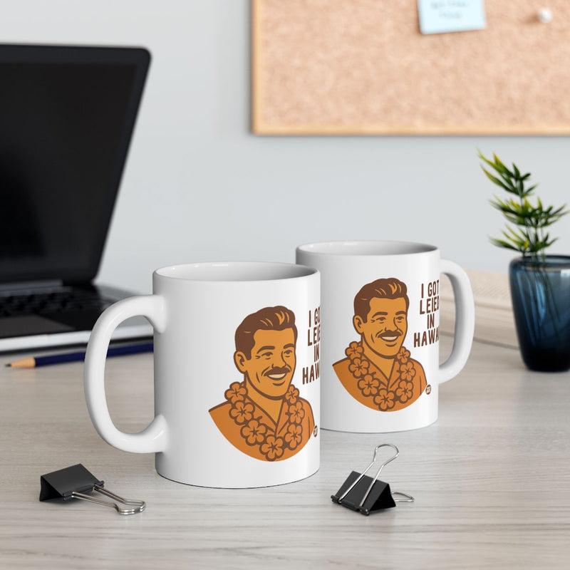 Load image into Gallery viewer, I Got Lei'd in Hawaii Mug with Funny Character Artwork
