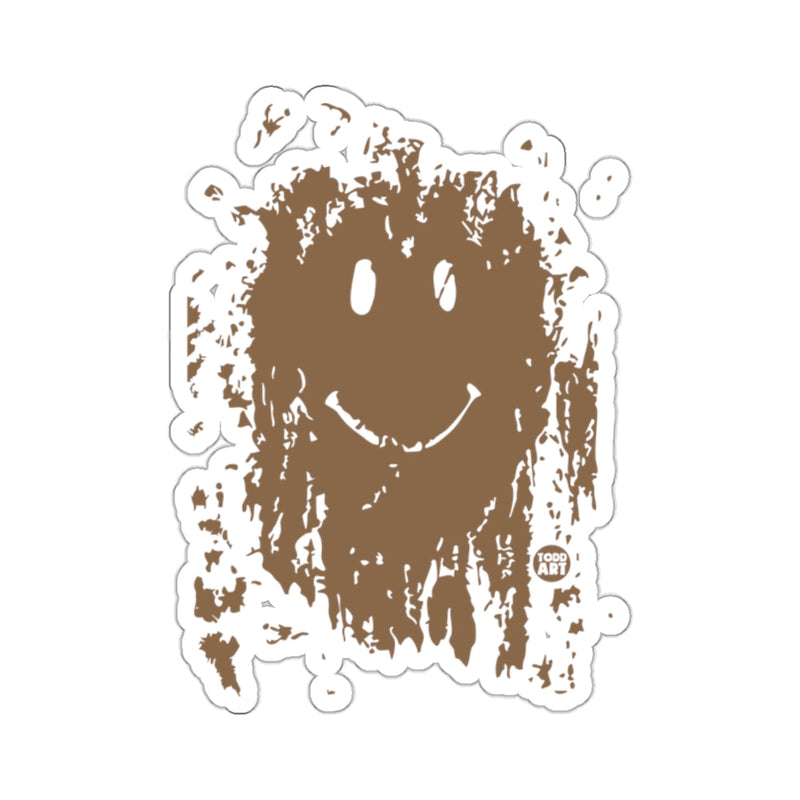 Load image into Gallery viewer, Brown Mud Splatter Smiley Face Grin Unique Art 
